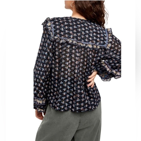 Free People Jenna Printed Blouse Large - Picture 14 of 14